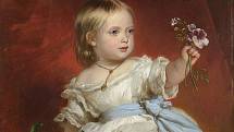 Dvouletá britská Královská princezna Viktorie, nejstarší dcera královny Viktorie.