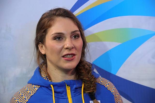 Ukrajinská bobistka Lidija Hunková na ZOH v Pekingu.