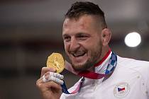 Lukáš Krpálek s medailí - Letní olympijské hry Tokio 2020, 30. července 2021. Judo, nad 100 kg muži, finále