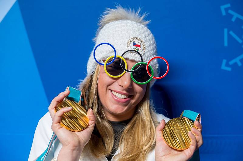 Dvojnásobná olympijská vítězka z Pchojongčchangu Ester Ledecká.