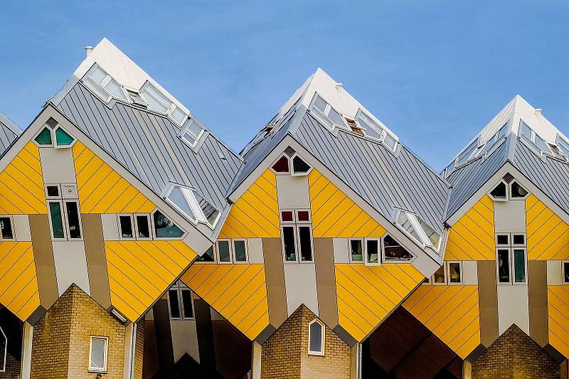 Kubické domy v nizozemském  Rotterdamu.