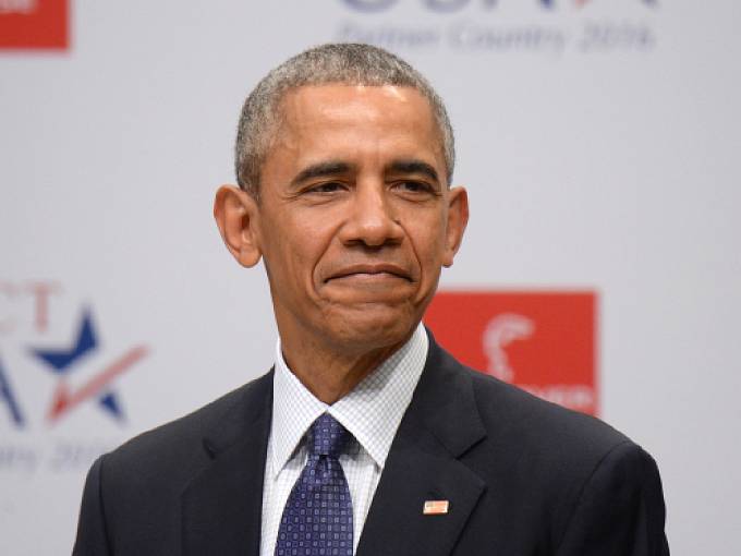 Americký prezident Barack Obama v Hannoveru.