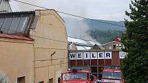 Požár firmy Weiler v Holoubkově