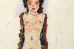  Egon Schiele dráždil i znepokojoval veřejnost svými akty velmi mladých dívek.