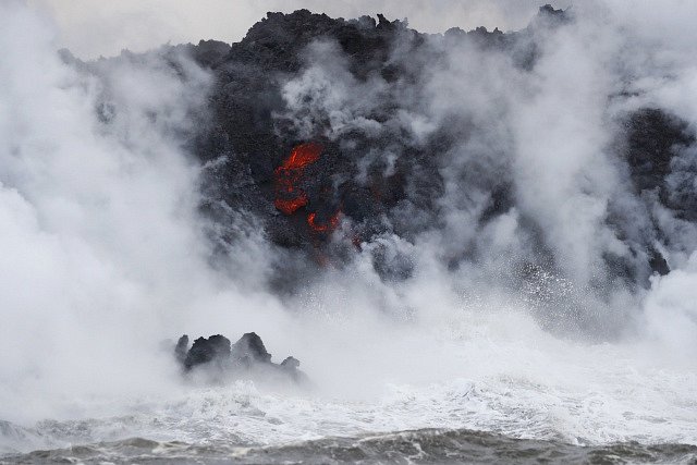 Erupce sopky Kilauea na Havaji.