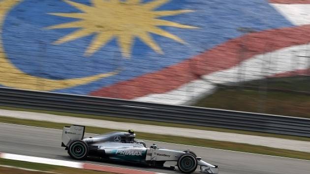 Nico Rosberg na okruhu v Sepangu