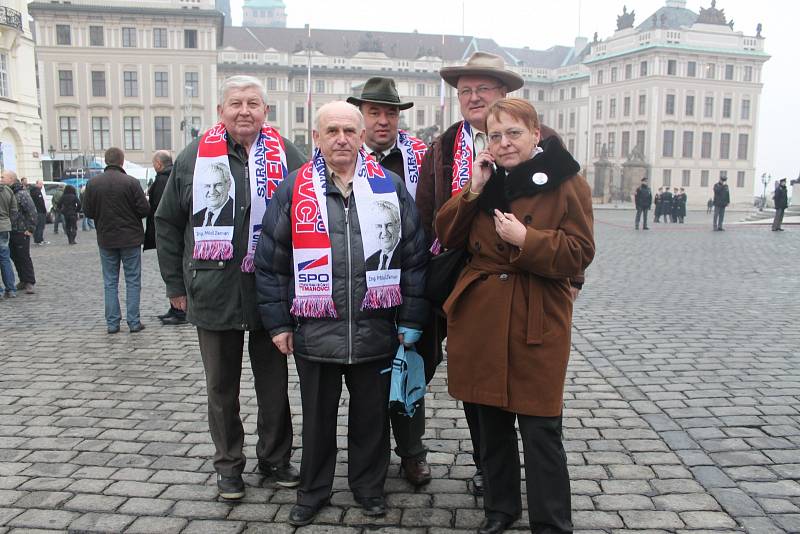 Inaugurace Miloše Zemana. Pražský hrad 8. března 2013