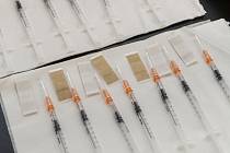 Připravené injekce na očkování vakcínou proti koronaviru