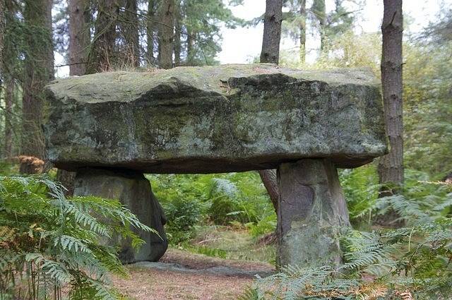 Kamenná struktura spojovaná s druidským chrámem v Iltonu. Jedna z několika staveb v lesích kolem chrámu
