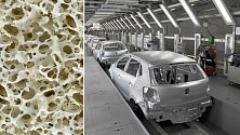 Nový materiál ve formě dutého pokoveného plastu by měl strukturu podobnou lidské kosti.