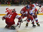 Utkání hokejového turnaje Carlson Hockey Games série Euro Hockey Tour mezi týmy ČR a Ruska.