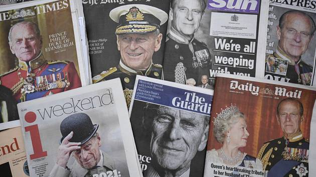 Britský tisk o úmrtí prince Philipa