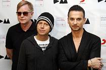 Členové britské skupiny Depeche Mode. Zleva: Andrew Fletcher, Martin Gore a Dave Gahan