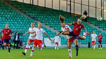 České fotbalistky v kvalifikaci mistrovství Evropy v Chomutově.