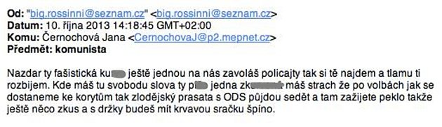 Mladý komunista vyhrožoval v e-mailu starostce Prahy 2.