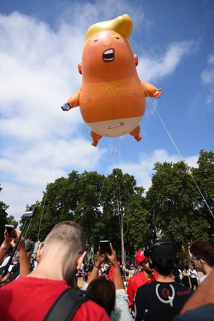 Protesty proti Donaldu Trumpovi v Londýně