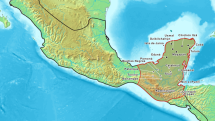 Mapa území, na kterém se rozkládala Mayská říše