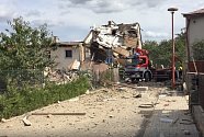Výbuch domu v Mostkovicích na Prostějovsku.