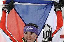 Šárka Záhrobská poprvé v kariéře triumfovala ve Světovém poháru, ovládla slalom. 