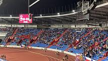 Stadion v Ostravě při zápase Česka s Běloruskem.