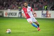 SK Slavia Praha vs. KRC Genk. Na snímku Josef Hušbauer.