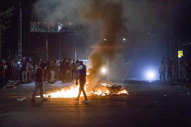 Střety demonstrantů s policií v Nikaragui