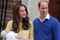 Princ William s manželkou Kate a novorozenou princeznou.