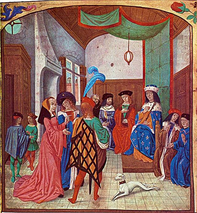 Jana v doprovodu francouzského šlechtice Jana z Met vyhledala dauphina, nekorunovaného francouzského krále