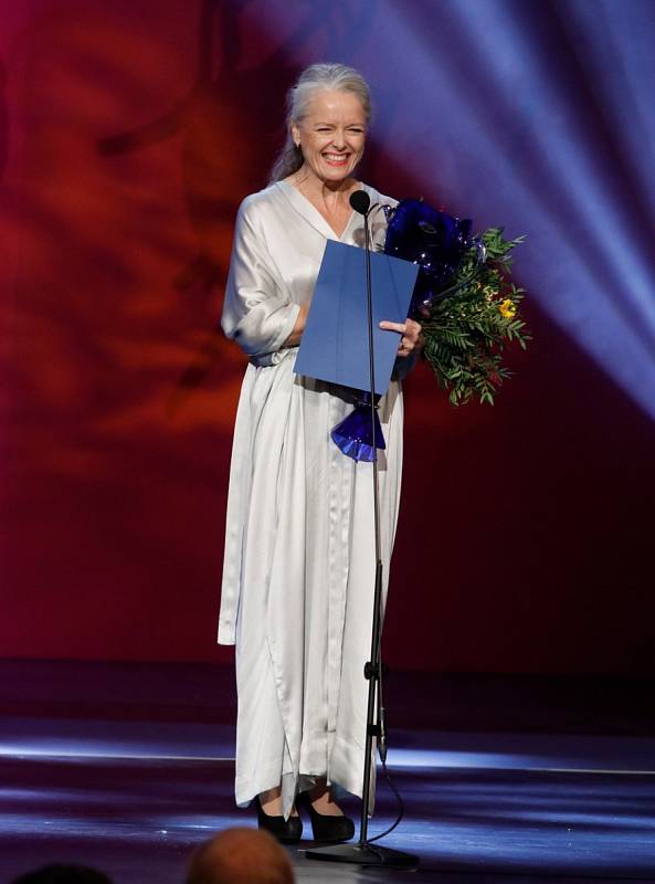 Lucie Trmíková na slavnostním vyhlášení 26. ročníku Ceny Thálie v roce 2019