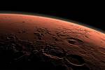 Nerovnoměrná protonová polární záře na Marsu vzniká, když turbulentní podmínky kolem planety umožňují nabitým vodíkovým částicím ze Slunce proudit do atmosféry. Ilustrační foto