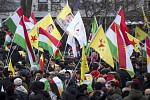 Kurdská demonstrace v Kolíně nad Rýnem