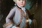 Wolfgang Amadeus Mozart jako dítě, v době, kdy koncertoval po Evropě společně se starší sestrou Nannerl.