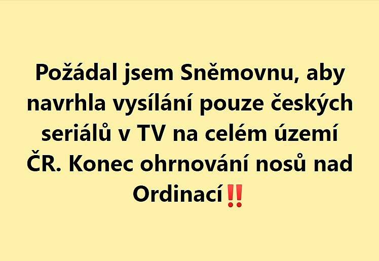 Proč vztahovat povinný podíl české produkce jen na potraviny a neposílit ho i jinde, ptají se vtipálci