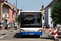 Autobus Setra společnosti ČSAD Benešov v Benešově