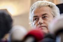 Lídr nizozemské krajní pravice Geert Wilders v budově belgického parlamentu v Belgii