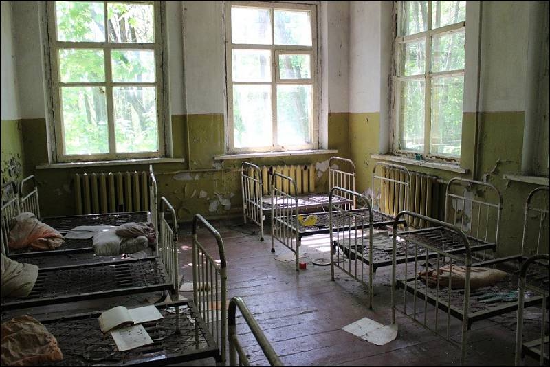 Bývalá nemocnice v Černobylu
