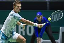 Tomáš Berdych ve finále turnaje v Rotterdamu.