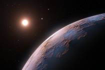 Umělecká představa nově objevené exoplanety Proxima d.