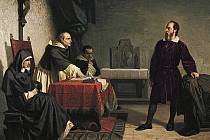 Galileo čelí římské inkvizici, malba Cristiana Bantiho z roku 1857
