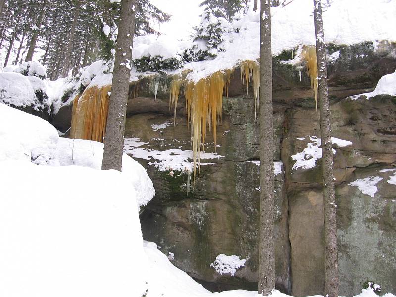 Ledopády v Národní přírodní rezervaci Pulčín – Hradisko