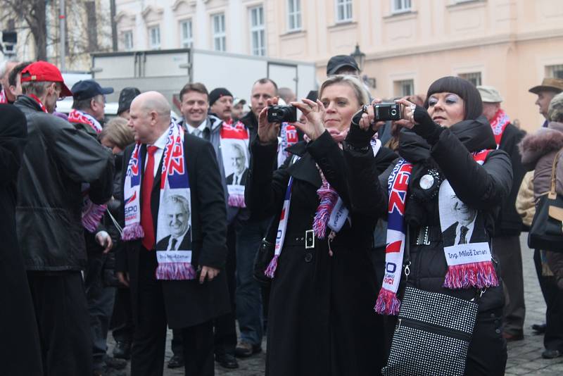 Inaugurace Miloše Zemana. Pražský hrad 8. března 2013