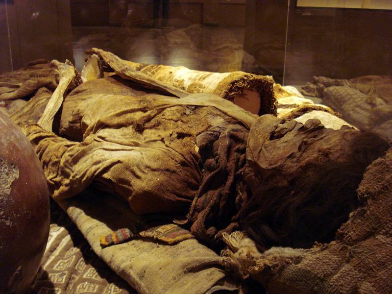 Mumie v peruánském muzeu Brüning v Lambayeque