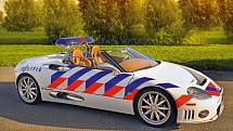 Nizozemská policie nasadila do práce Spyker C8. Ten majáček vypadá divně