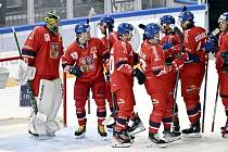 Čeští hokejisté slaví vítězství proti domácímu Finsku, díky kterému ovládli celý turnaj Karjala.