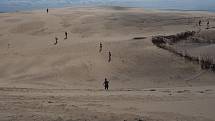 Obří písečná duna Rubjerg Knude vytváří na samotném severu Dánska dojem mnohakilometrové pouště