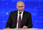 Ruský prezident Vladimir Putin při besedě s občany