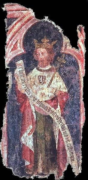 Karel IV. v mladším věku na dobové iluminaci