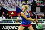 Tenisové finále FedCupu mezi Českou republikou a USA 11. listopadu v Praze. Kateřina Siniaková.