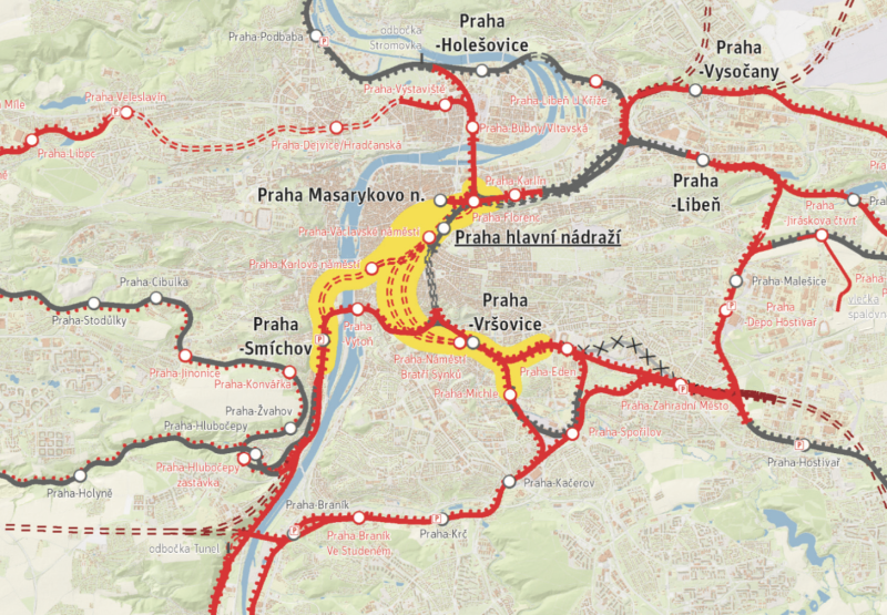 Metro S v centru Prahy