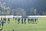 Fotbalová reprezentace přijela na přípravný kemp v Jižním Tyrolsku.